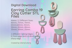 Clay Cutter STL File - Earring Combo 19 - Earring Digital Fi Product Image 1