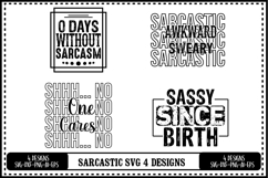 Funny Sarcastic Quotes Svg 4 Designs, Sarcasm Svg Product Image 1