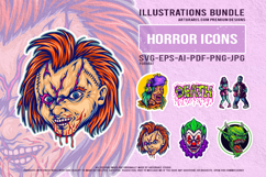 Creepy zombie clown goblin horror character collection Product Image 1