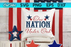 One Nation Under God SVG Cut File | Patriotic SVG Cut File Product Image 1