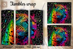 Leopard Tumbler Sublimation, 20 oz Tumbler Wrap Product Image 1