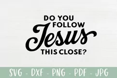 Christian SVG - Funny Car Decal - Do You Follow Jesus Product Image 2