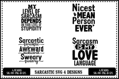 Funny Sarcastic Quotes Svg 4 Designs, Sarcasm Svg Product Image 1