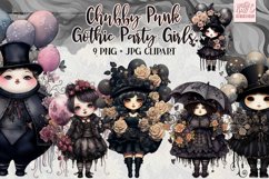 Chubby Punk Gothic Party Girls Sublimation Cliparts Product Image 1