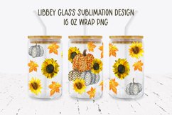 Autumn Glass Wrap PNG. Leopard Pumpkin. Sunflower Wrap. Product Image 1