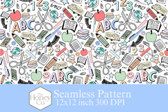 School Seamless Pattern | Fun School Tumbler Wrap Pattern Product Image 1