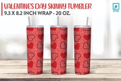 Valentines Day Skinny Tumbler - Glitter Product Image 1