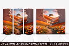 3D tumbler, 3D cracked wall, 3D Brocken wall, Summer Tumbler Product Image 1