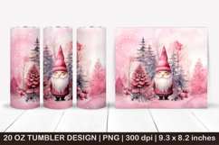 Pink Christmas Tumbler, Pink Gnomes,Christmas gnomes tumbler Product Image 1