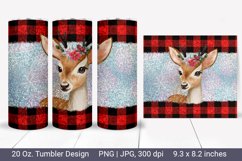 Christmas Deer. Christmas Tumbler. Cute Christmas Animals. Product Image 1