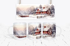 Christmas snowy Sublimation Mug Wrap Product Image 1