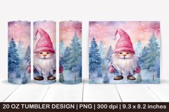 Pink Christmas Tumbler, Pink Gnomes,Christmas gnomes tumbler Product Image 1