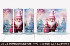 Pink Christmas Tumbler, Pink Gnomes,Christmas gnomes tumbler Product Image 1