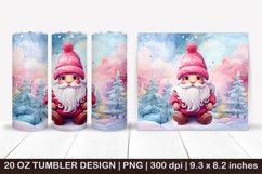 Pink Christmas Tumbler, Pink Gnomes,Christmas gnomes tumbler Product Image 1