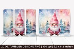Pink Christmas Tumbler, Pink Gnomes,Christmas gnomes tumbler Product Image 1
