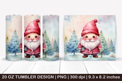 Pink Christmas Tumbler, Pink Gnomes,Christmas gnomes tumbler Product Image 1