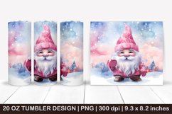 Pink Christmas Tumbler, Pink Gnomes,Christmas gnomes tumbler Product Image 1