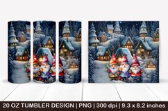 Christmas gnome tumbler,Watercolor Christmas Gnome,Gnome Tum Product Image 1