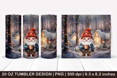 Christmas gnome tumbler,Watercolor Christmas Gnome,Gnome Tum Product Image 1