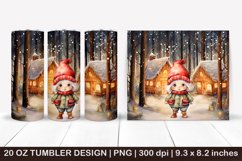 Christmas gnome tumbler,Watercolor Christmas Gnome,Gnome Tum Product Image 1