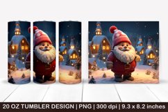 Christmas gnome tumbler,3d christmas tumbler,3D Christmas Product Image 1