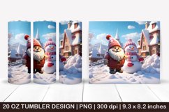 Christmas gnome tumbler,3d christmas tumbler,3D Christmas Product Image 1
