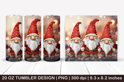 Christmas gnome tumbler,3d christmas tumbler,3D Christmas Product Image 1