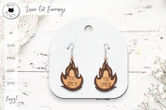 Layered Flame Earrings | Sarcastic Spicy Earrings Laser Cut Product Image 1