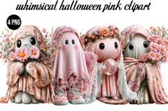 Whimsical Halloween Pink Png Clipart Product Image 1