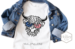4th of July Highland Cow SVG | Kids 4th Of July PNG Product Image 1