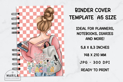 Blonde Teacher Blossom Binder Cover Product Image 1