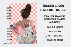 Dark Skin Teacher Blossom Binder Cover Product Image 1