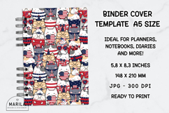 Patriotic Cats Binder Cover PRINTABLE Product Image 1
