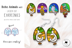 Animal Boho Laser Cut Earrings SVG | Laser Cut Jewelry Product Image 1