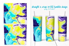 Violet yellow blue abstract 20oz tumbler designs sublimation Product Image 1