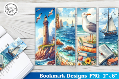 Ocean Vibe Printable Bookmark 4 PNG Product Image 1
