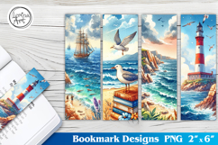 Ocean Vibe Printable Bookmark 4 PNG Product Image 1