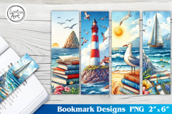 Ocean Vibe Printable Bookmark 4 PNG Product Image 1