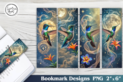Hummingbird Printable Bookmark 4 PNG Product Image 1