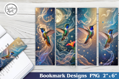 Hummingbird Printable Bookmark 4 PNG Product Image 1