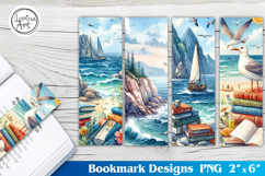 Ocean Vibe Printable Bookmark 4 PNG Product Image 1