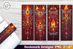 Dragonfly Printable Bookmark 4 PNG Product Image 1
