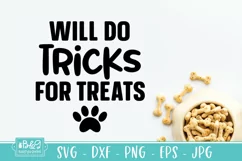 Will Do Tricks For Treats Dog SVG for a Dog Bandana or Shirt Product Image 2