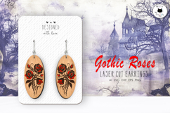 Gothic Floral Dangle Earrings | Rose Earrings Laser Cut Product Image 1