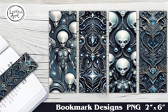 Alien Printable Bookmark 4 PNG Product Image 1