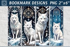 Arctic fox Printable Bookmark 4 PNG Product Image 1