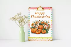 Watercolor Autumn Pumpkin PNG sublimation Product Image 2