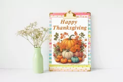 Watercolor Autumn Pumpkin PNG sublimation Product Image 5