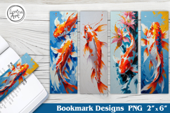 Koi Carp Fish Printable Bookmark 4 PNG Product Image 1
