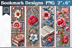 Art Nouveau Printable Bookmark 4 PNG Product Image 1